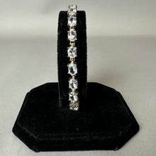 Load image into Gallery viewer, Sterling Aquamarine Tennis Bracelet (8")
