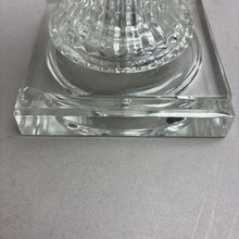 Load image into Gallery viewer, Vintage Pair of Glass Candelabra Candlesticks with Prisms 10")(As Is)

