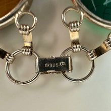 Load image into Gallery viewer, Sterling Large Multi-Gemstone Scarab Link Bracelet (7.75")
