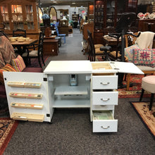 Load image into Gallery viewer, White Sewing Machine Cabinet (32x36x20)
