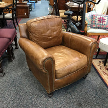Load image into Gallery viewer, Bradington Leather Arm Chair (35x39x39) w/ Ottoman (18x28x20)
