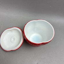 Load image into Gallery viewer, Hazel Atlas Strawberry Milk Glass Jam/Jelly Jar (4")
