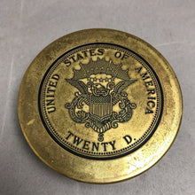 Load image into Gallery viewer, Brass $20 Double Eagle Magnifying Glass (~3")
