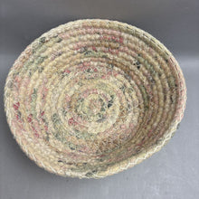 Load image into Gallery viewer, Handcrafted Rag Fabric Coiled Rope Basket Round (4x11) Pastel
