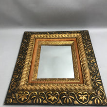 Load image into Gallery viewer, Vintage Gold/Black Wood Framed Mirror (19x18)(As Is)
