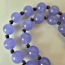 Load image into Gallery viewer, Lavender Jade Sterling Beaded Necklace (21")
