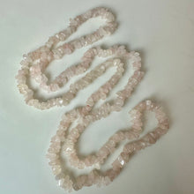 Load image into Gallery viewer, Rose Quartz Chip Bead Necklace (32")
