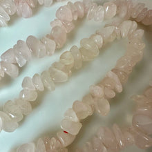 Load image into Gallery viewer, Rose Quartz Chip Bead Necklace (32")
