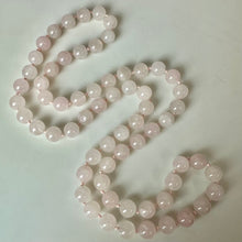 Load image into Gallery viewer, Hand Knotted Rose Quartz Bead Necklace (28")
