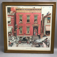 Load image into Gallery viewer, Framed Norman Rockwell Print - The Street Was Never The Same (~22x22)
