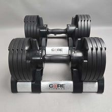 Load image into Gallery viewer, Core Fitness 50lb Adjustable Dumbbell Set
