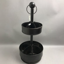 Load image into Gallery viewer, Black Metal Parlor Tiered Tray (23")
