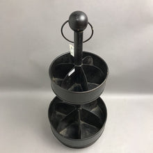 Load image into Gallery viewer, Black Metal Parlor Tiered Tray (23")

