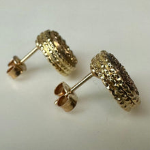 Load image into Gallery viewer, 14K Gold Druzy Agate Stud Earrings (1.9g)
