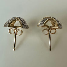 Load image into Gallery viewer, 14K Gold Diamond X Stud Earrings (1.9g)
