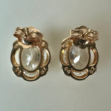 Load image into Gallery viewer, 14K Gold Cubic Zirconia Stud Earrings (2.3g)
