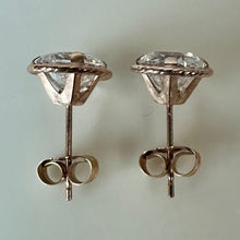 Load image into Gallery viewer, 14K Rose Gold Cubic Zirconia Stud Earrings (1.1g)
