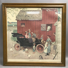 Load image into Gallery viewer, Framed Norman Rockwell "The Famous Model T" Print (22x22)

