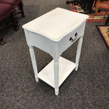 Load image into Gallery viewer, White Night Stand w/ Drawer AS IS (21x19x14)
