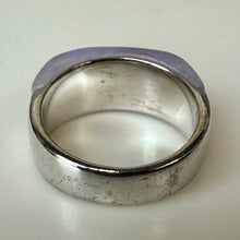 Load image into Gallery viewer, Sterling Lavender Jade Diamond Ring sz 7.75
