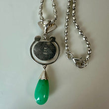 Load image into Gallery viewer, Whitney Kelly Sterling Blue Lace Agate Opal Lapis Lazuli Jade Dangle Pendant on 18" Oval Ball Chain (2.25")
