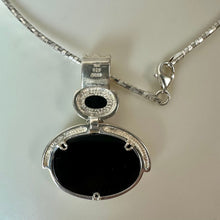 Load image into Gallery viewer, Whitney Kelly Sterling Multi-Stone Geometric Inlay Pendant on 17" Faceted Snake Chain (1.5")
