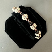 Load image into Gallery viewer, Vintage Joan Rivers Rose Gold White Enamel Ladybug Bracelet (7.75")
