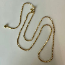Load image into Gallery viewer, Milor Gold Vermeil Sterling Rock Sparkle Adjustable Chain Necklace (up to 30")
