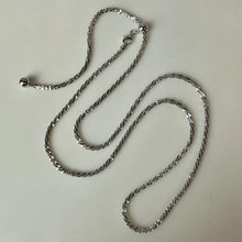 Load image into Gallery viewer, Milor Sterling Silver Rock Sparkle Adjustable Chain Necklace (up to 30")
