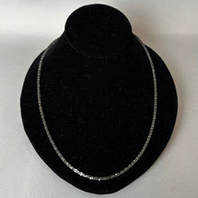 Load image into Gallery viewer, Milor Black-Rhodium Plated Sterling Rock Sparkle Adjustable Chain Necklace (up to 30")

