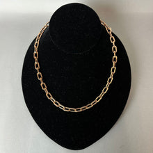 Load image into Gallery viewer, Milor Rose Gold Plated Bronze Thick Paperclip Link Chain Necklace (18")
