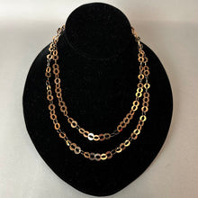 Load image into Gallery viewer, Milor Rose Gold Plated Bronze Flat O Link Chain Necklace (36")
