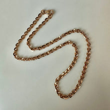 Load image into Gallery viewer, Milor Rose Gold Plated Bronze Rolo Chain Necklace (18")
