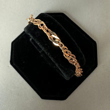 Load image into Gallery viewer, Milor Rose Gold Plated Bronze Singapore Chain Bracelet (7.5")
