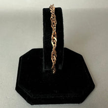 Load image into Gallery viewer, Milor Rose Gold Plated Bronze Singapore Chain Bracelet (7.5")
