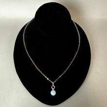 Load image into Gallery viewer, Sterling Blue Lace Agate Facination Ball Tanzanite Accent Pendant on 28" Chain Necklace
