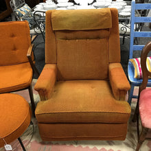Load image into Gallery viewer, Mid-Century Modern Orange Recliner AS IS (39x28x35)
