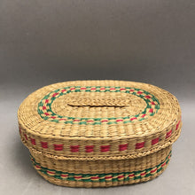 Load image into Gallery viewer, Vintage Sweetgrass Woven Covered Basket (3x7x5)
