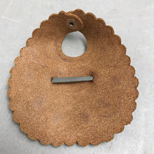 Load image into Gallery viewer, Vintage Handmade Leather Twist Nail Barrette Pony Tail Holder (3.5x3)

