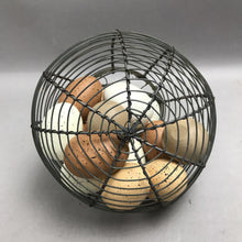 Load image into Gallery viewer, Vintage Style Wire Egg Gathering Basket with Eggs (9")
