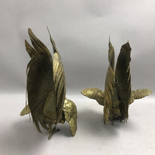 Load image into Gallery viewer, Vintage Pair Solid Brass Fighting Roosters/Cocks Mid Century Farmhouse (10")
