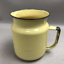 Load image into Gallery viewer, Vintage Yellow Enamelware Farmhouse Pitcher (6")

