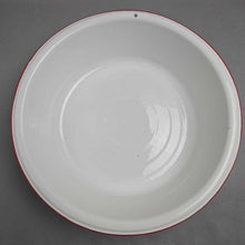 Load image into Gallery viewer, Vintage White &amp; Red Enamelware Wash Basin (~4.25x16.5)
