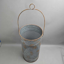 Load image into Gallery viewer, Galvanized Metal Olive Bucket (18.5x9.5)
