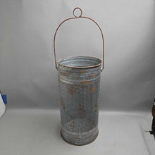 Load image into Gallery viewer, Galvanized Metal Olive Bucket (18.5x9.5)

