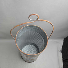Load image into Gallery viewer, Galvanized Metal Olive Bucket (18.5x9.5)
