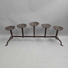 Load image into Gallery viewer, Wrought Iron 5-Candle Candlestick Holder / Candelabra (9x23x5)

