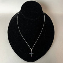 Load image into Gallery viewer, Sterling Mystic Topaz Cross Pendant on 20" Chain Necklace (1")
