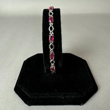 Load image into Gallery viewer, Sterling Ruby XO Tennis Bracelet (7.75")
