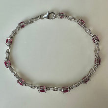 Load image into Gallery viewer, Sterling Ruby XO Tennis Bracelet (7.75")
